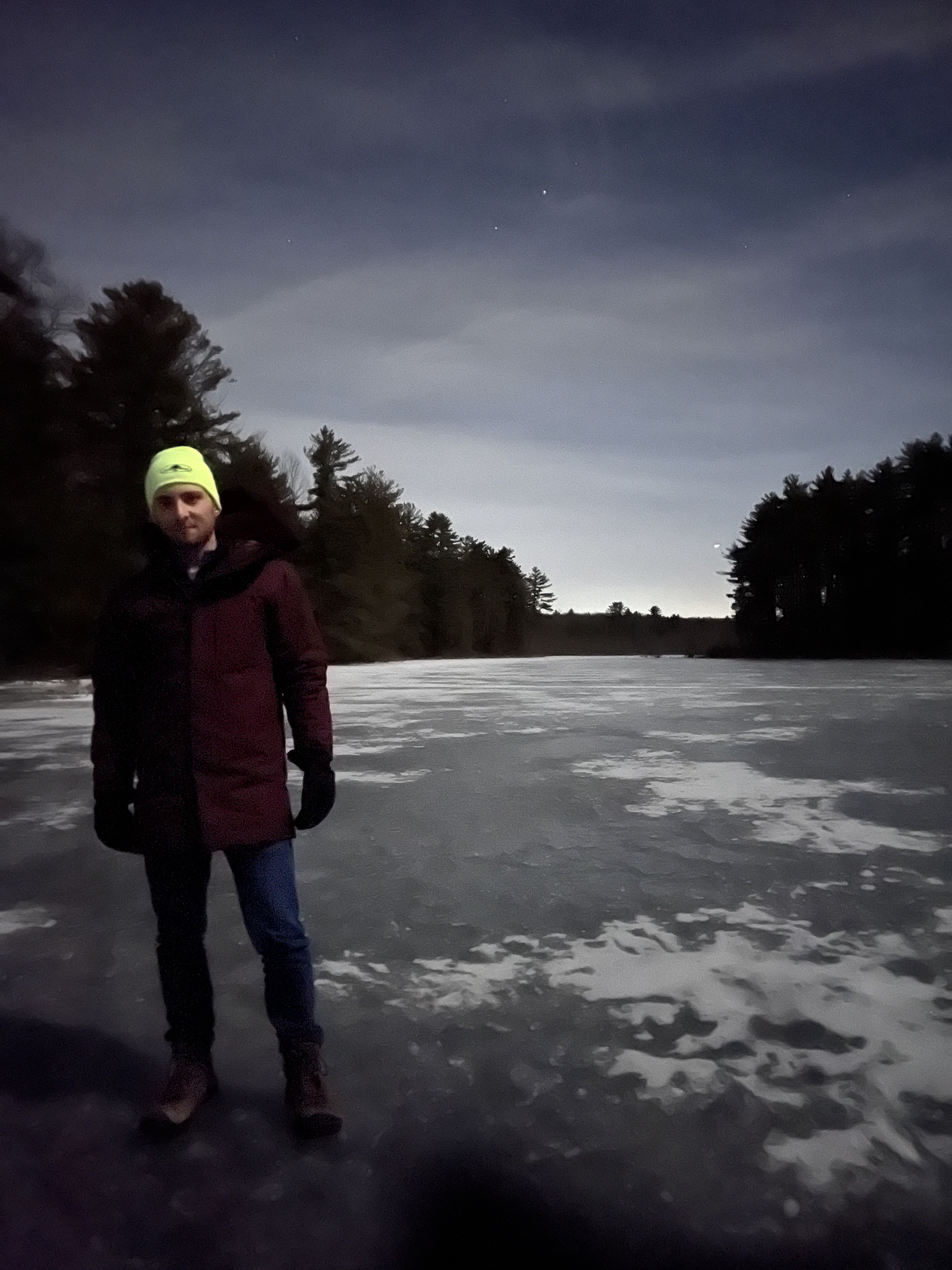 Nate on the pond